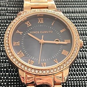 Vince Camuto Rose Gold and Black Women's Watch